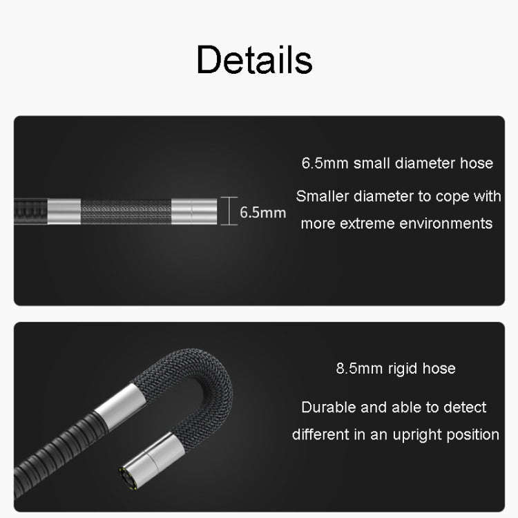 TESLONG TD500 8.5mm Lens HD 5 Inch Large Screen 360 Degree Dual Steering Borescope Industrial Com...