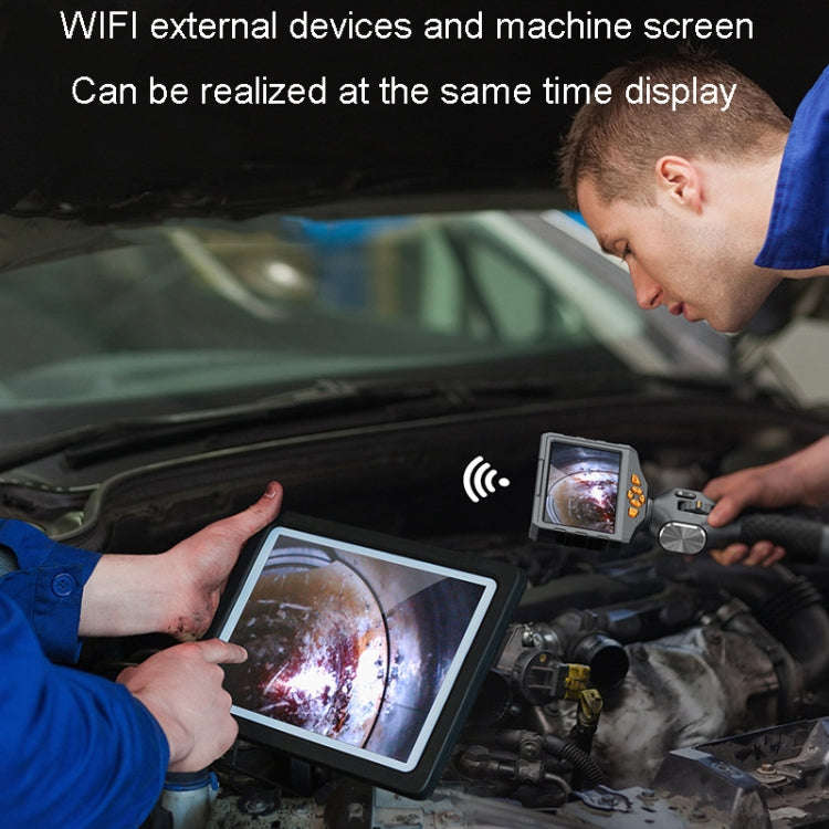 TESLONG TD500 8.5mm Lens HD 5 Inch Large Screen 360 Degree Dual Steering Borescope Industrial Com...