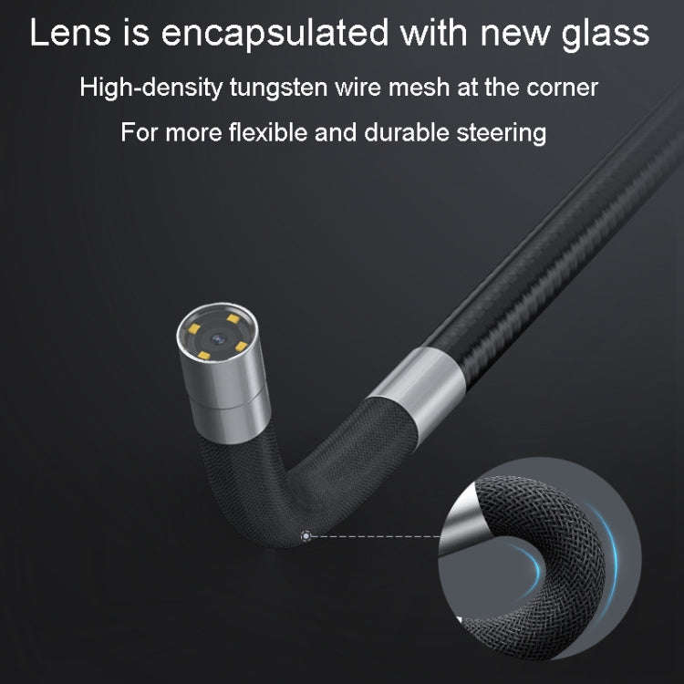TESLONG TD500 8.5mm Lens HD 5 Inch Large Screen 360 Degree Dual Steering Borescope Industrial Com...