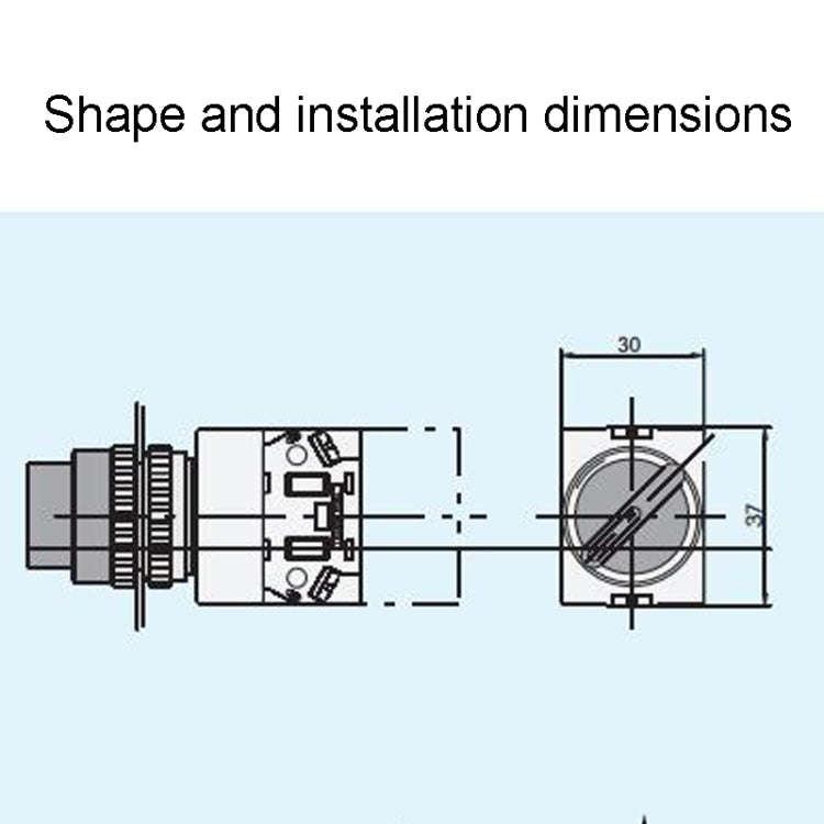 CHNT NP4-20X/31 Rotary Button 3-Position Self-Locking Transfer Switch Contacts 2 Normally Open