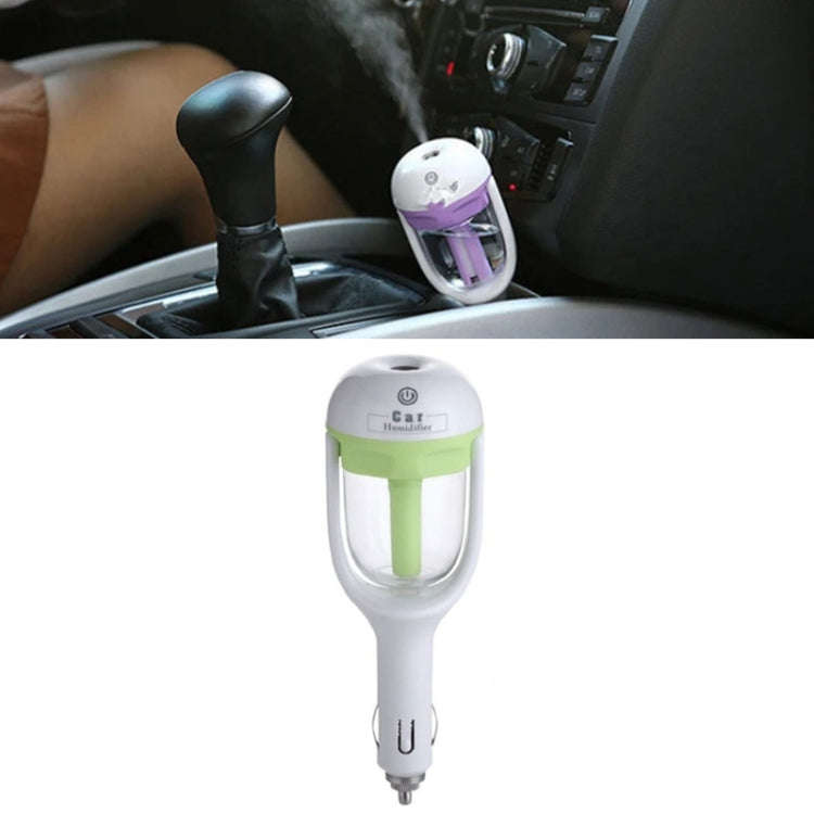Car Negative Ion Spray Humidifier Aromatherapy Air Purifier(Light Green)