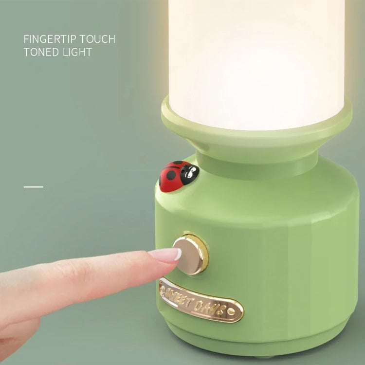 Tripolar Dimmable LED Bedside Night Light Camping Decorative Ambient Light(White)
