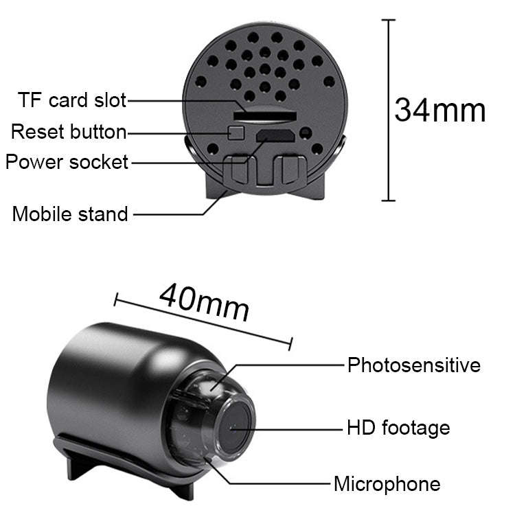 2 Million Pixel HD Home Smart WIFI Remote Mini 1080P Surveillance Camera, Specification: X5+32G