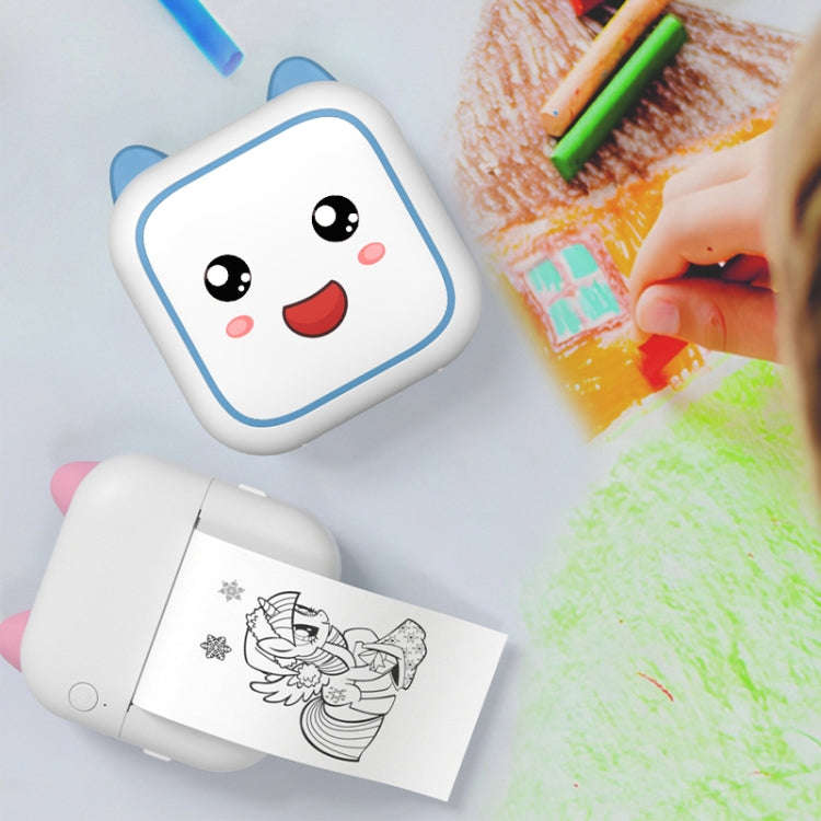 C26 Mini Portable Bluetooth Photo Label Thermal Printer, Spec: Pink+5 Paper+5 Stickers+3 Color Paper
