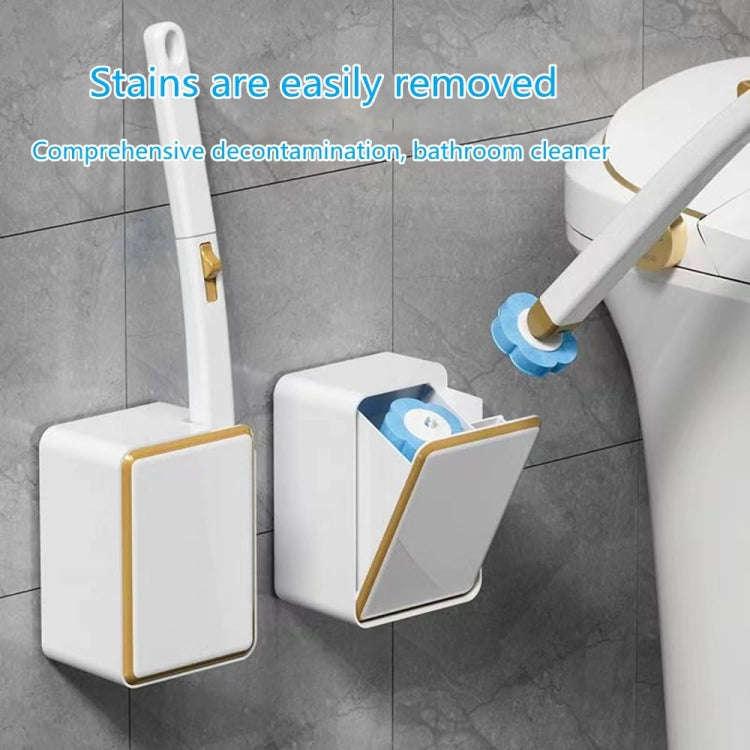With 6pcs Marine Incense Brush Head Disposable Toilet Brush Set Wall-mounted Throwable Bathroom C...