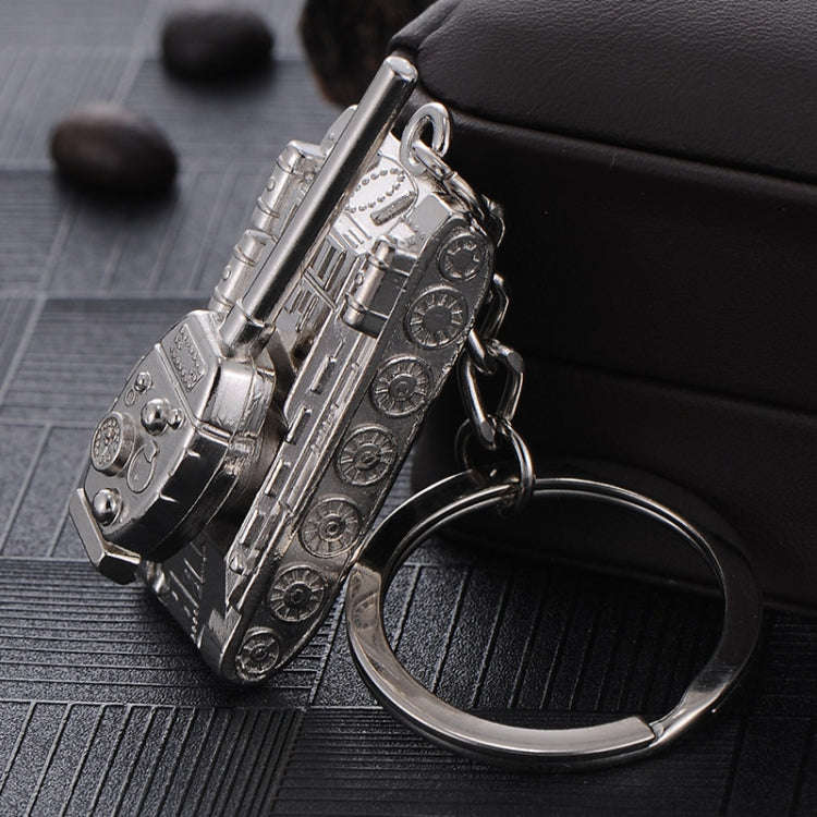 Men Car Pendant Personalized Tank World Model Keychain(Tank Silver)