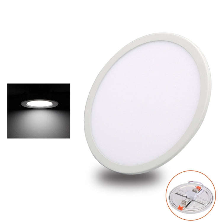 LED Round Ultra-thin Downlight Adjustable Recessed Panel Light, Power Source: 15W(White light)