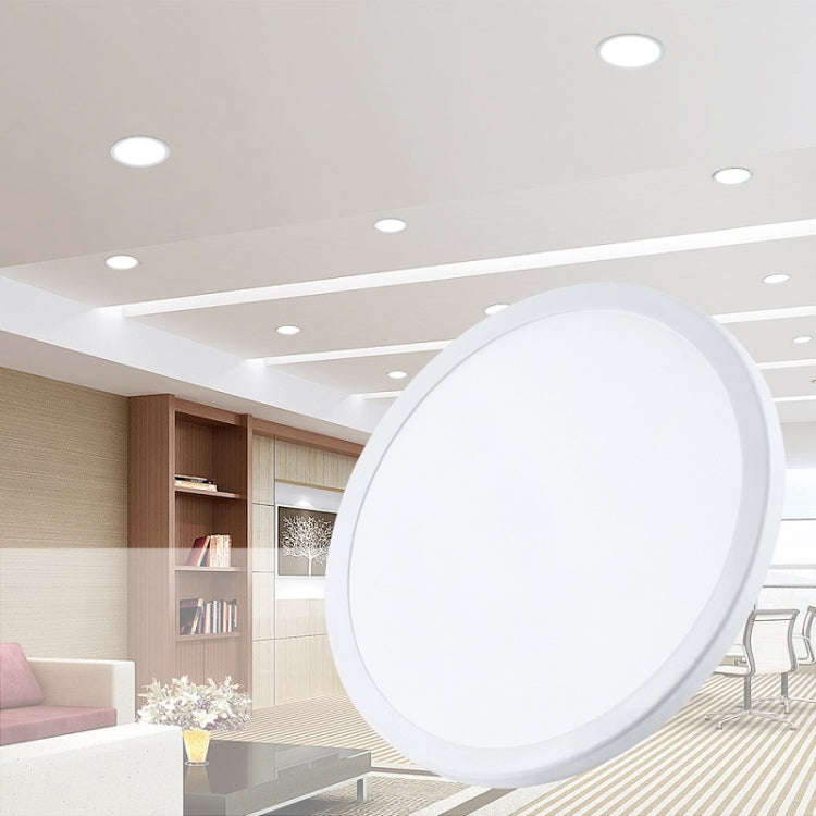 LED Round Ultra-thin Downlight Adjustable Recessed Panel Light, Power Source: 8W(White light)