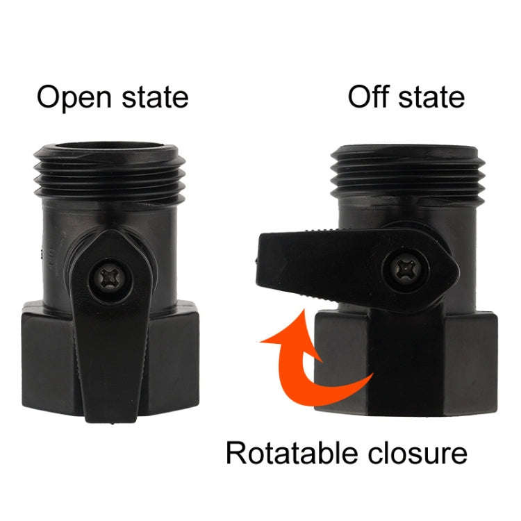 Garden Single-way ABS Handle Ball Valve Garden Hose Connector(European Thread)