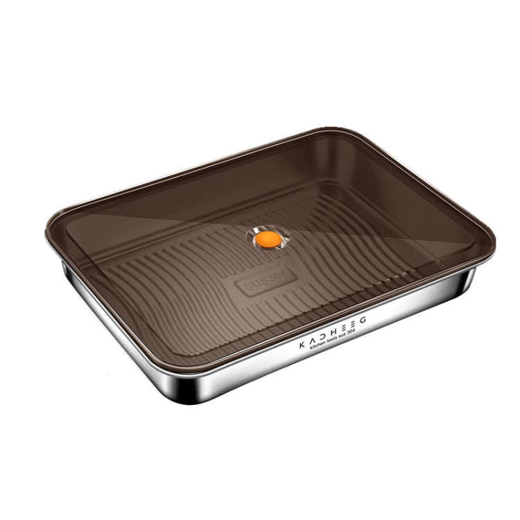 Kacheeg Refrigerator Dumpling Storage Box Home Use Wonton Freezer Organizer, Style: 304 Steel