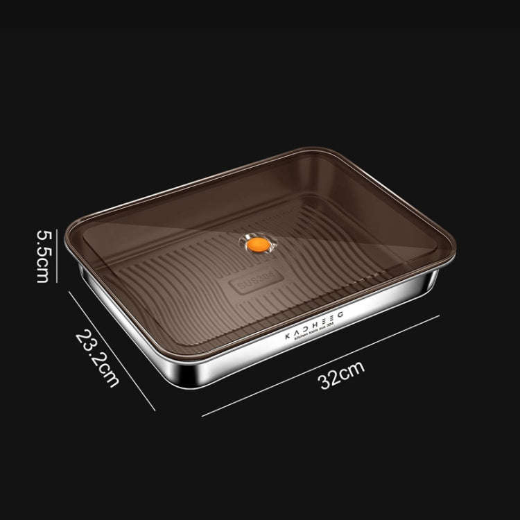Kacheeg Refrigerator Dumpling Storage Box Home Use Wonton Freezer Organizer, Style: 304 Steel