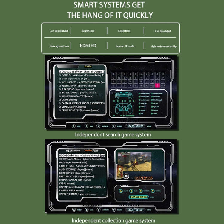 G11 PRO Game Machine TV Box Dual System HDMI HD 4K Retro Arcade, Style: 256G+Charging Handle