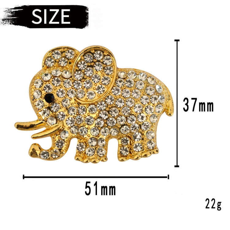 Metal Rhinestone Elephant Car Air Vent Aromatherapy Clip(Gold)