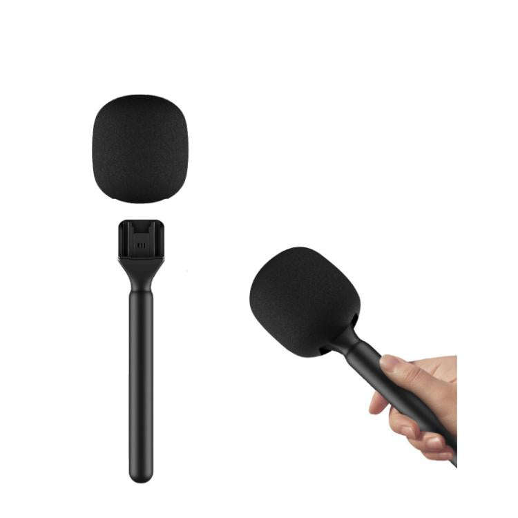 Microphone Interview Handle For DJI Mic / Moma / Rode Wireless Go / Relacart(Black)