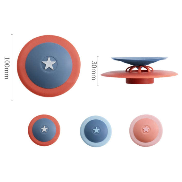 Push Switch Kitchen Sink Filter Deodorizer Cover(Blue Red)