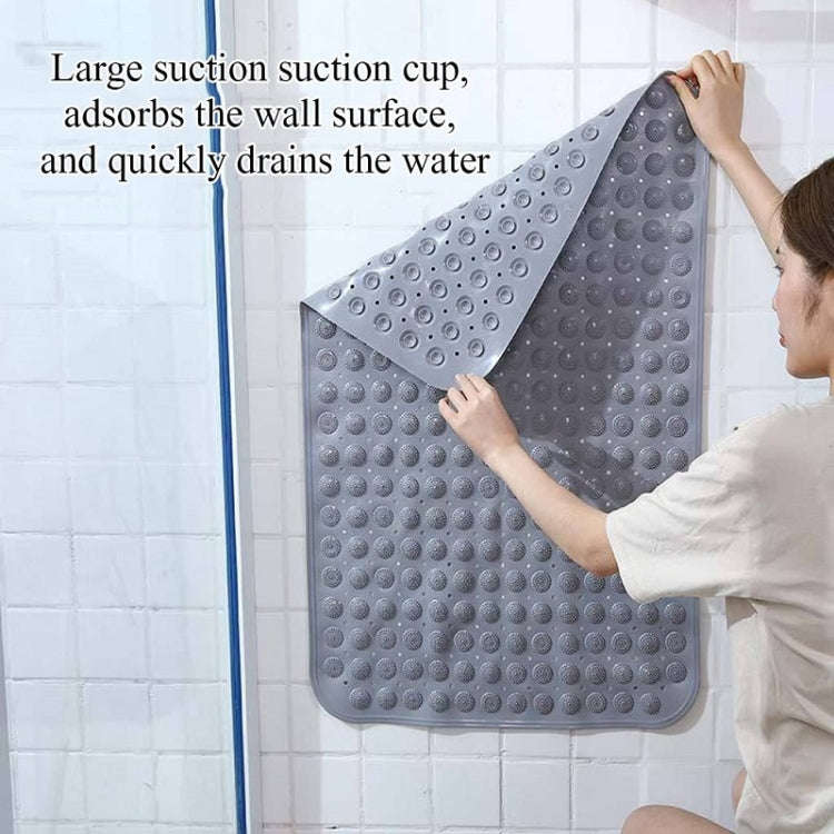 PVC Bathroom Non-slip Mat Thickened Massage Water-proof Foot Mat, Size: 58x88cm(Pink)