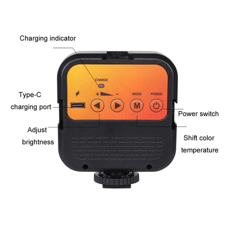 Portable Phone Desktop Live Fill Light Mini Pocket Light Shooting Camera Fill Lamp, Style: Standa...