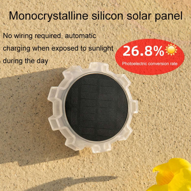 Gear Shape Solar Outdoor Garden Decoration Atmosphere Wall Light(Warm Light)