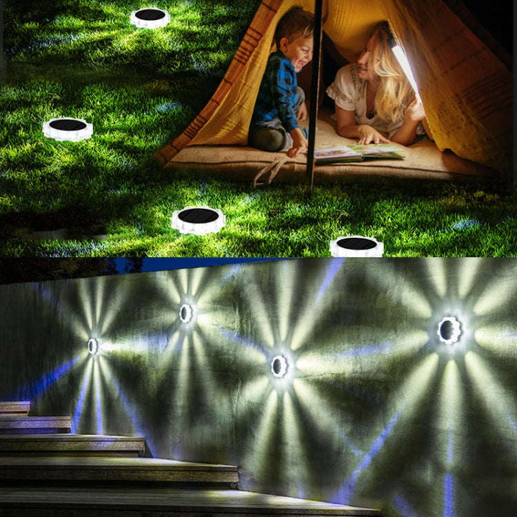 Gear Shape Solar Outdoor Garden Decoration Atmosphere Wall Light(Warm Light)