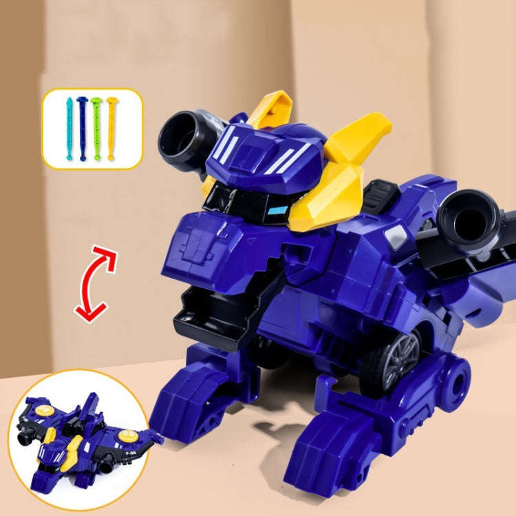 2 In 1 Dinosaur Transforming Engineering Car Inertial Automatic Crash Toy, Color: Aircraft-Pteros...