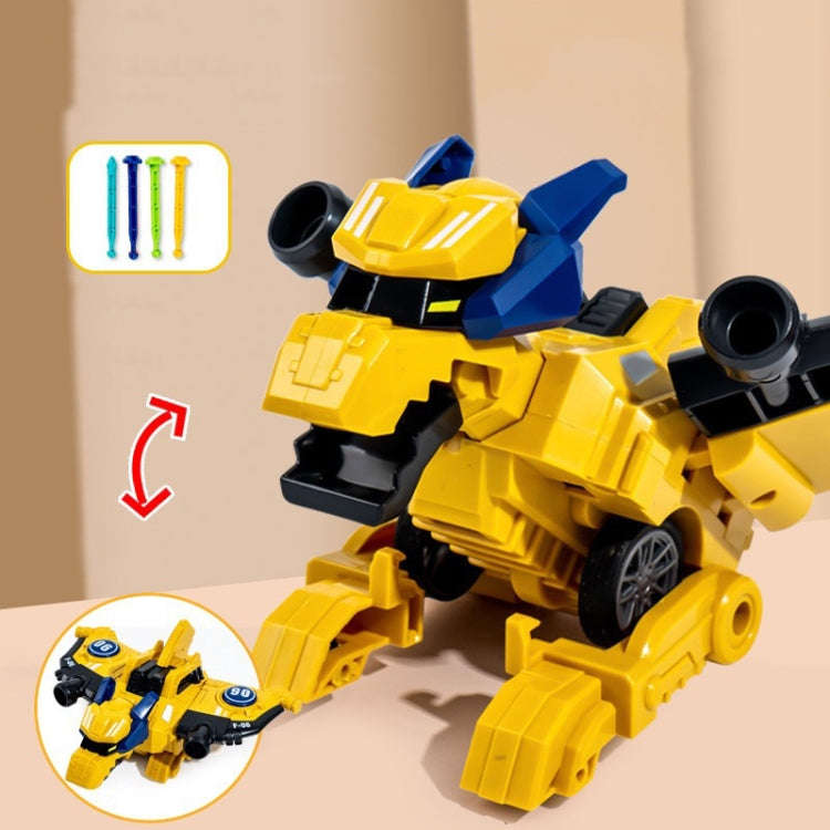 2 In 1 Dinosaur Transforming Engineering Car Inertial Automatic Crash Toy, Color: Aircraft-Pteros...