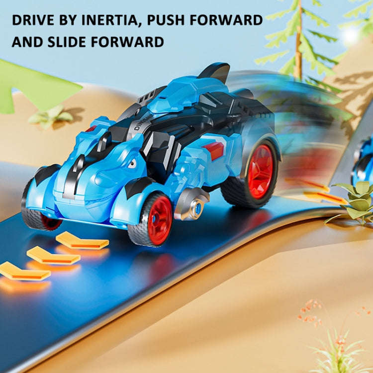 2 In 1 Dinosaur Transforming Engineering Car Inertial Automatic Crash Toy, Color: Excavator-Brach...