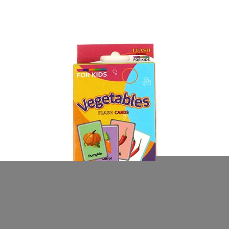 36pcs /Box Children Enlightenment Early Learning English Word Cards, Style: C7 Vegetable