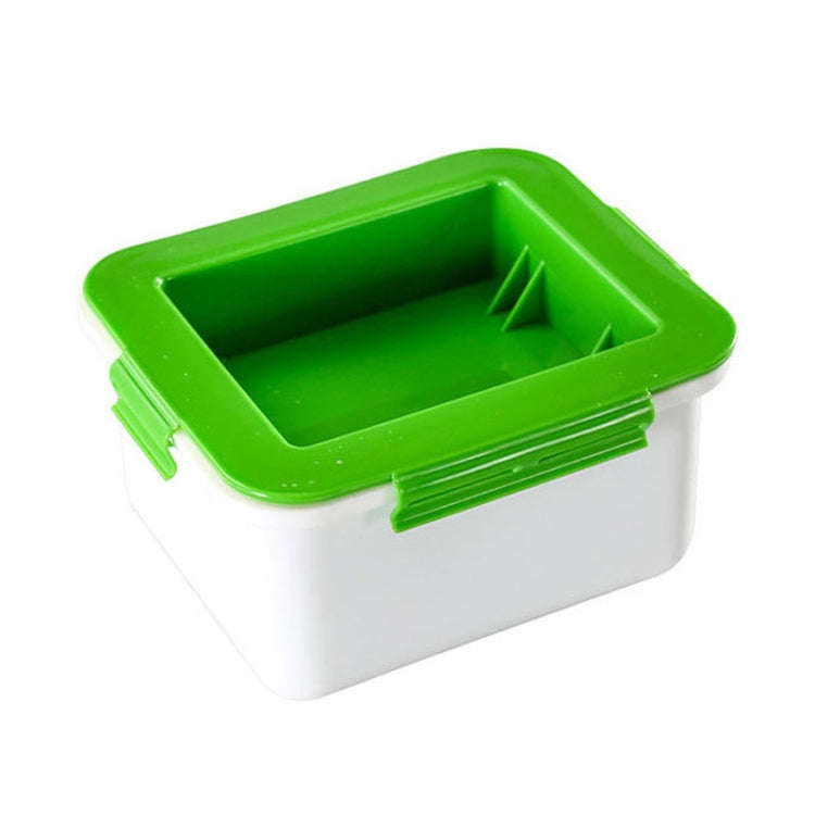 Household Tofu Squeezer Kitchen Built-In Tofu Draining Machine(White And Green)