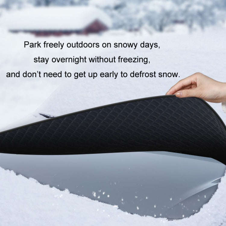 Car Front Windshield Snow and Anti-freeze Thickened Car Cover, Size: Black Sedan