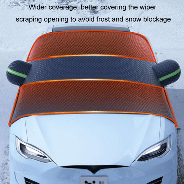 Car Front Windshield Snow and Anti-freeze Thickened Car Cover, Size: Black Sedan