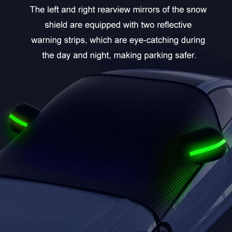 Car Front Windshield Snow and Anti-freeze Thickened Car Cover, Size: Black Sedan
