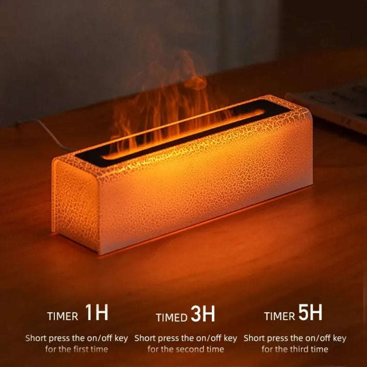 Lava Flame Aromatherapy Machine Air Atomizing Humidifier With Colorful Light, Model: DQ711 Pro White