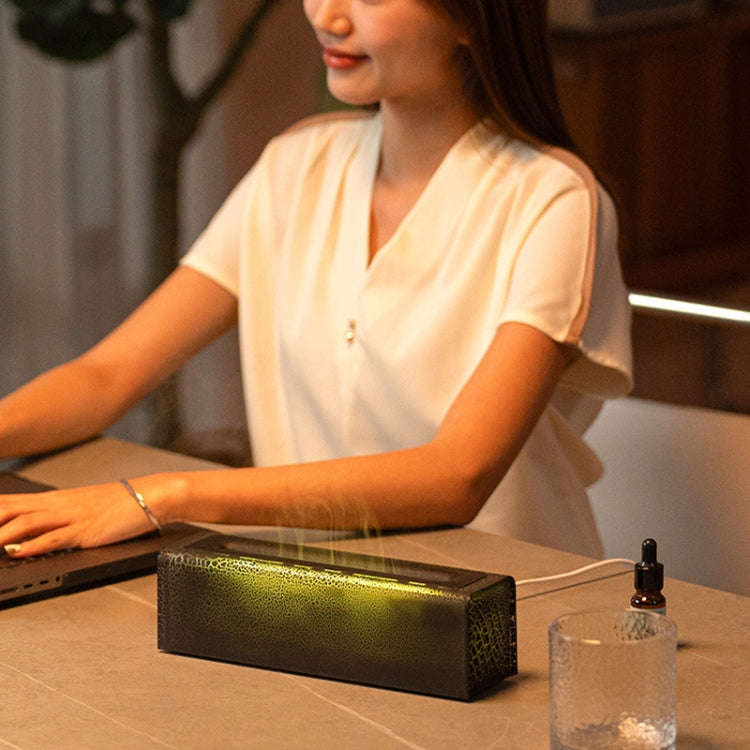 Lava Flame Aromatherapy Machine Air Atomizing Humidifier With Colorful Light, Model: DQ711 Pro Black