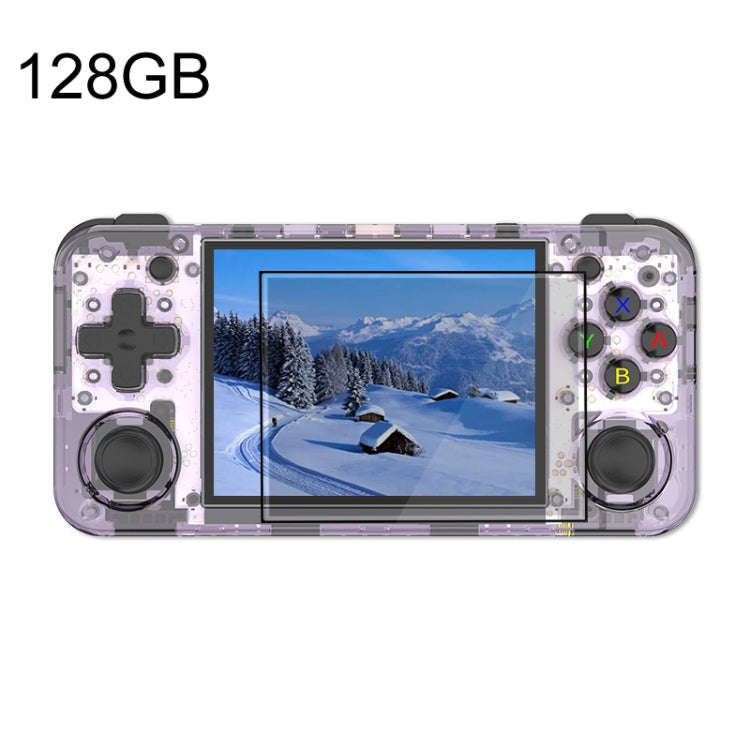 ANBERNIC RG35XX H Handheld Game Console 3.5 Inch IPS Screen Linux System 64GB+128GB(Transparent P...