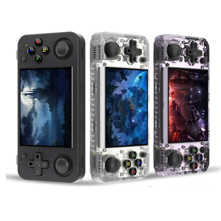 ANBERNIC RG35XX H Handheld Game Console 3.5 Inch IPS Screen Linux System 64GB+128GB(Transparent W...