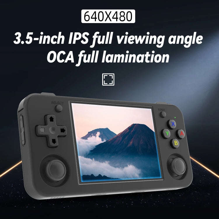 ANBERNIC RG35XX H Handheld Game Console 3.5 Inch IPS Screen Linux System 64GB+128GB(Transparent W...