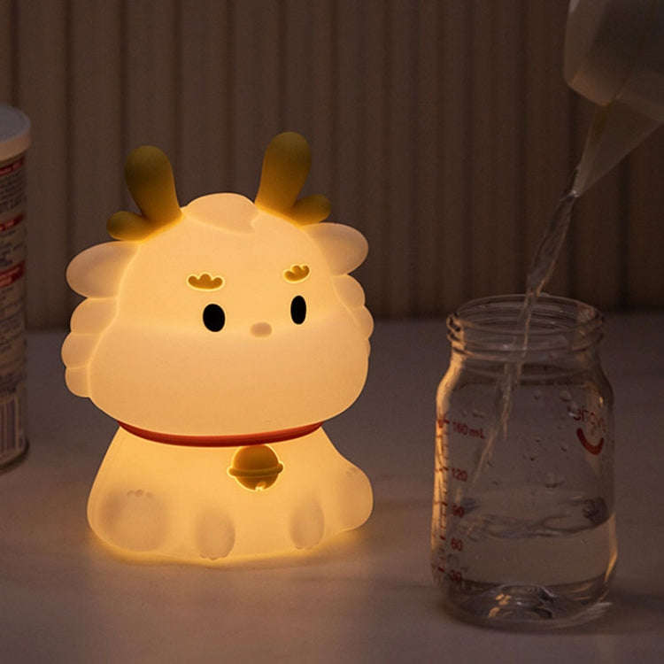 Dragon Silicone Sleeping Night Light Childrens Gift USB Rechargeable Ambient Lantern, Style: Pat ...