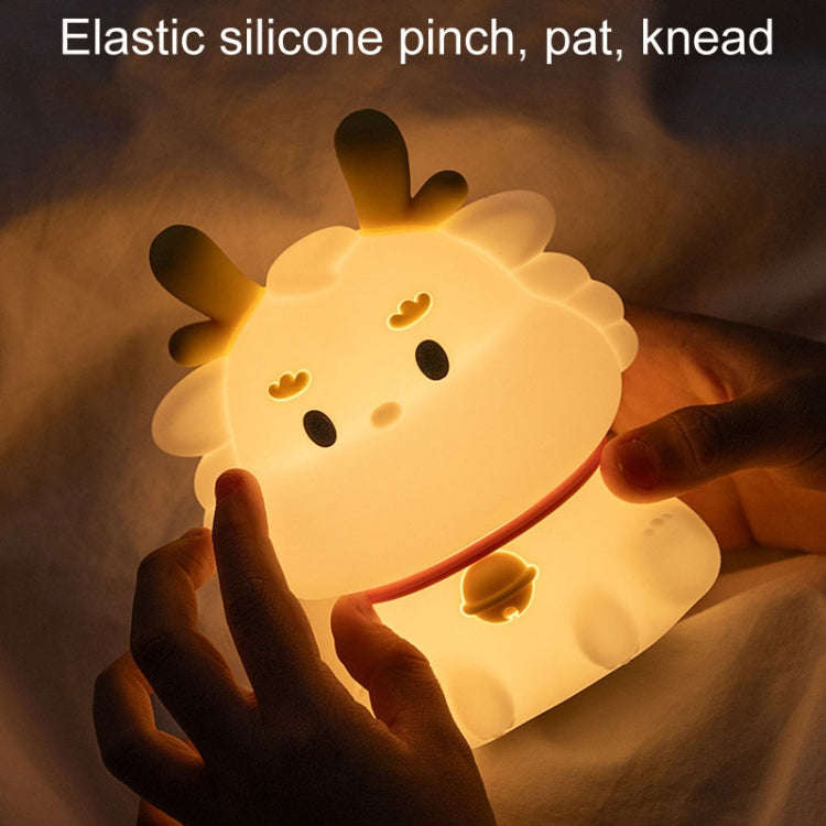 Dragon Silicone Sleeping Night Light Childrens Gift USB Rechargeable Ambient Lantern, Style: Pat ...