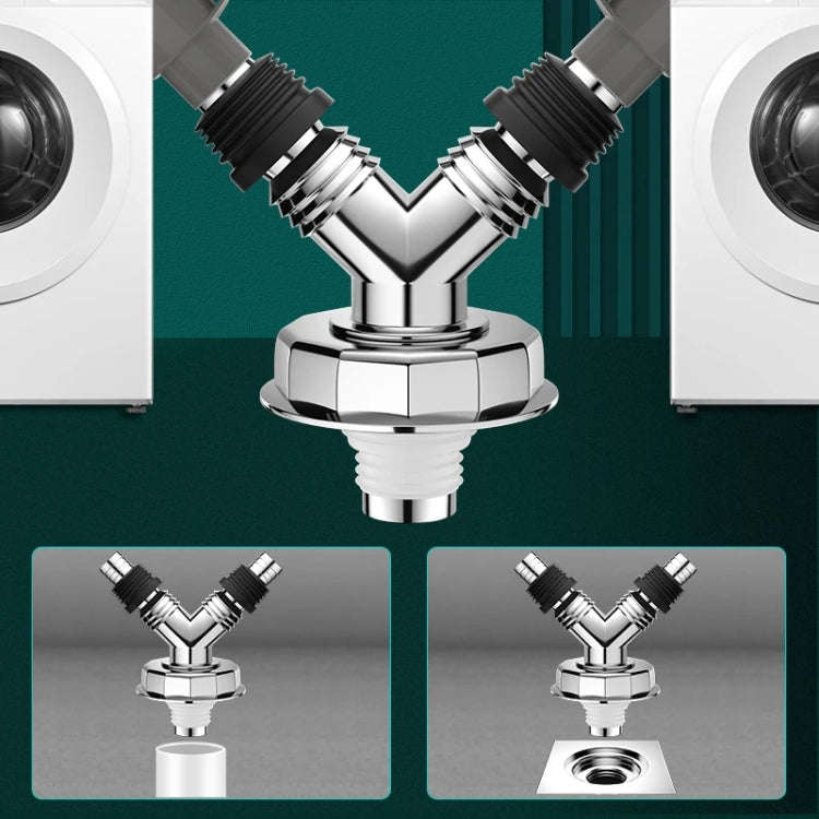 Y-shape Washing Machine Floor Drain Joint Pipe Connector, Spec: C4