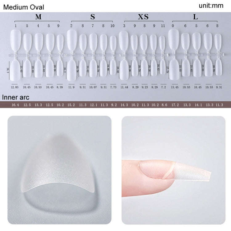 10pairs Of 100pcs/Box Frosted False Nails Artificial Tip, Shape: Long Ellipse M
