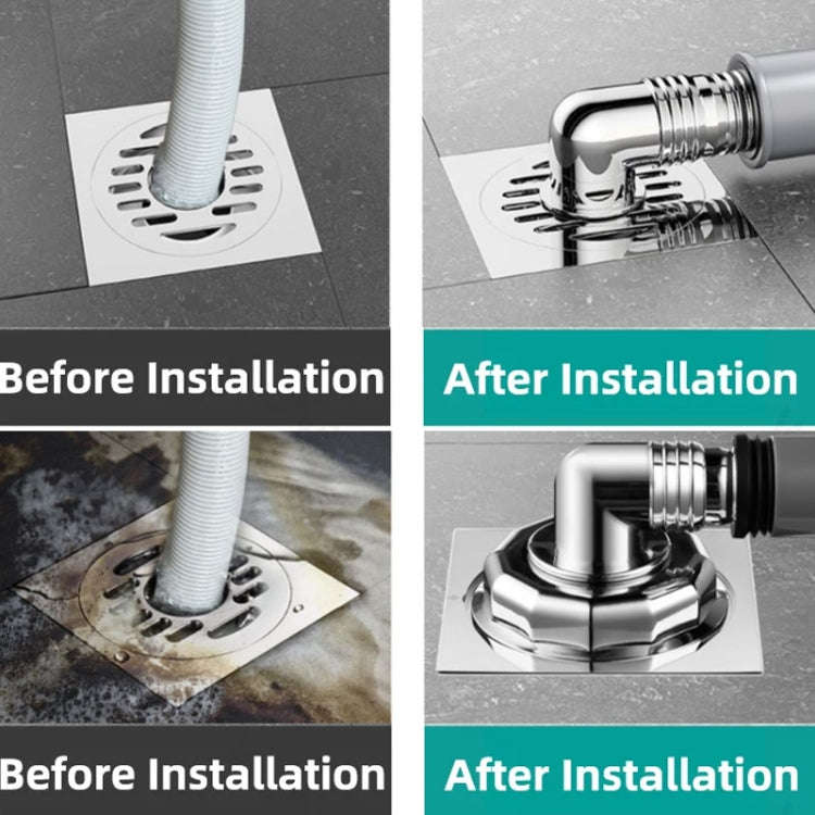 Elbow Type Washing Machine Floor Drain Joint Pipe Connector, Spec: A2