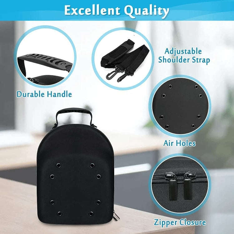 EVA Lightweight Durable Zipper Hat Storage Bag(Black)