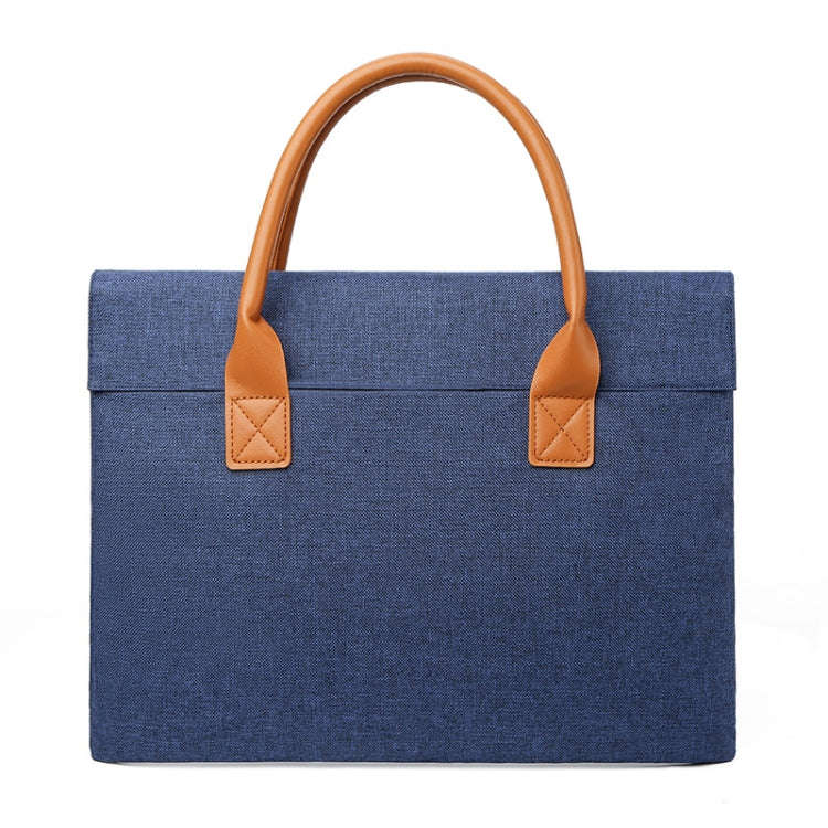 15.6 Inch Oxford Cloth Lightweight Portable Laptop Bag With PU Handle(Blue)
