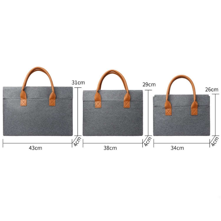 14 Inch Oxford Cloth Lightweight Portable Laptop Bag With PU Handle(Black)