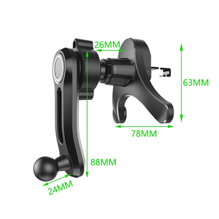 Car Air-conditioning Vent Y-shaped Base Mobile Phone Holder, Color: Ninth Generation Black