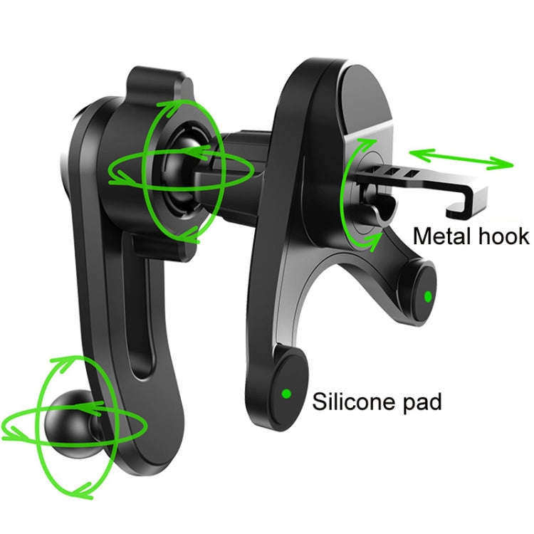 Car Air-conditioning Vent Y-shaped Base Mobile Phone Holder, Color: Ninth Generation Black