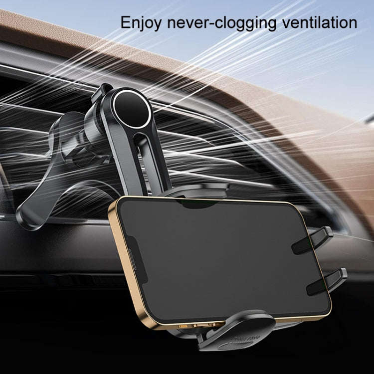 Car Air-conditioning Vent Y-shaped Base Mobile Phone Holder, Color: Ninth Generation Black