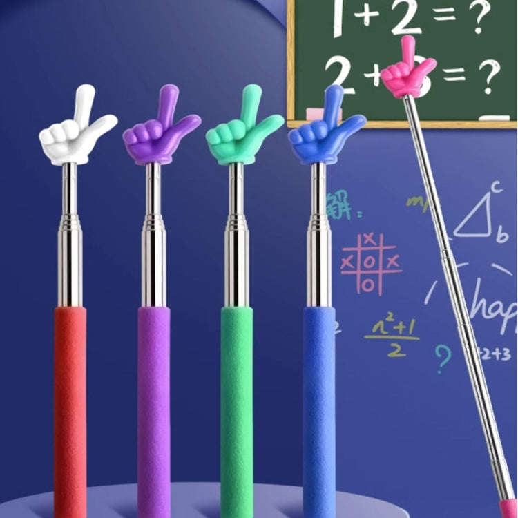 Retractable Teacher Pointer Extendable Finger Pointer Stick for School(Random Color)