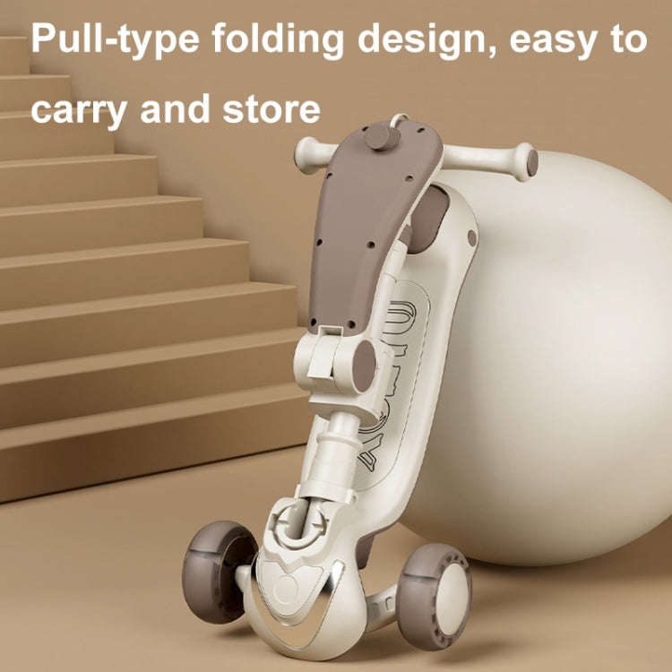 XOEYU K8 Multifunctional Adjustable Folding Children Scooter with Music and Lights, Color: Single...