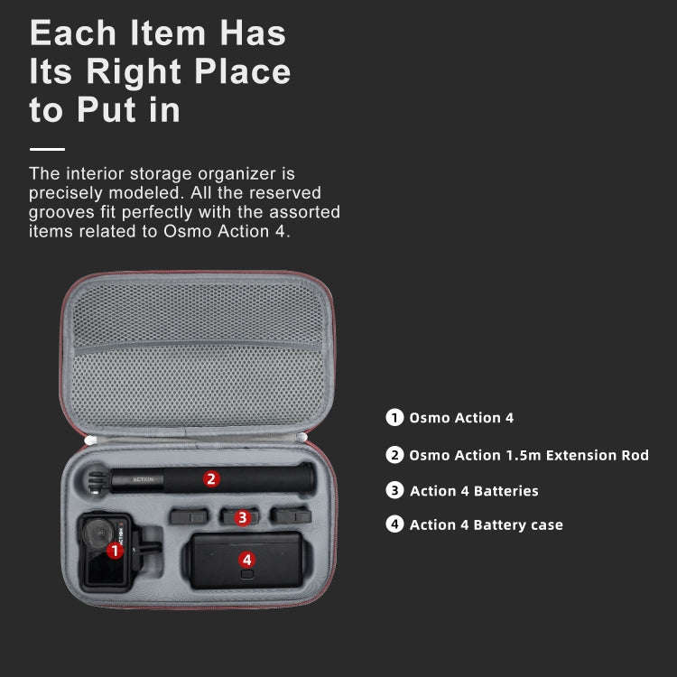 For DJI Osmo Action 4 aMagisn Medium Storage Pack Protection Movement Camera Accessories
